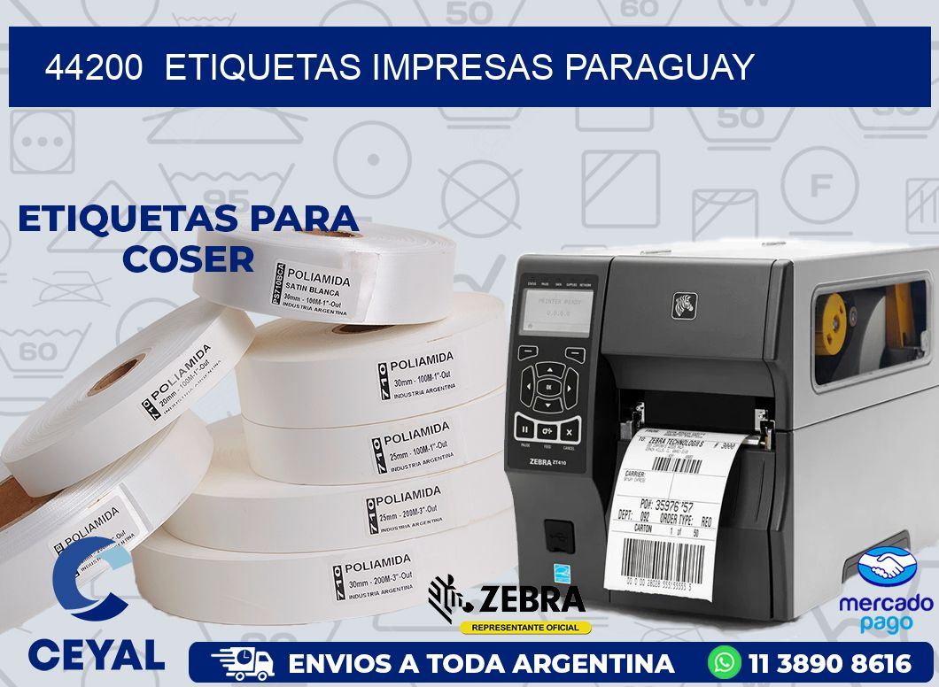 44200 ETIQUETAS IMPRESAS PARAGUAY