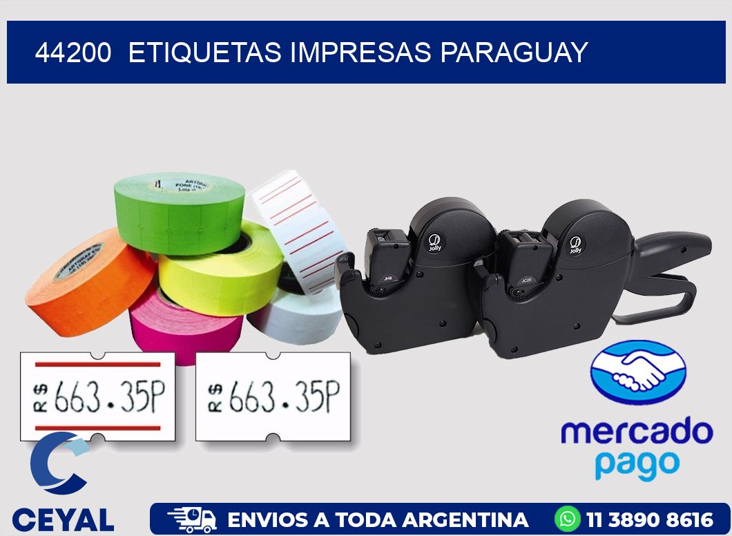 44200 ETIQUETAS IMPRESAS PARAGUAY