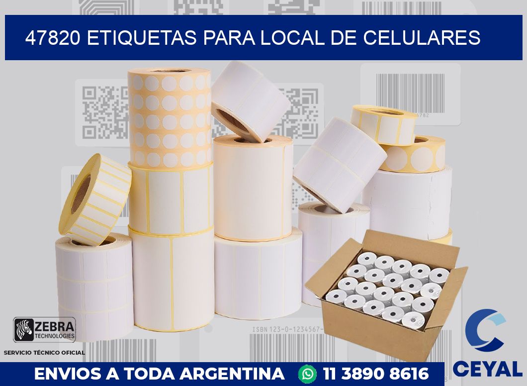 47820 ETIQUETAS PARA LOCAL DE CELULARES