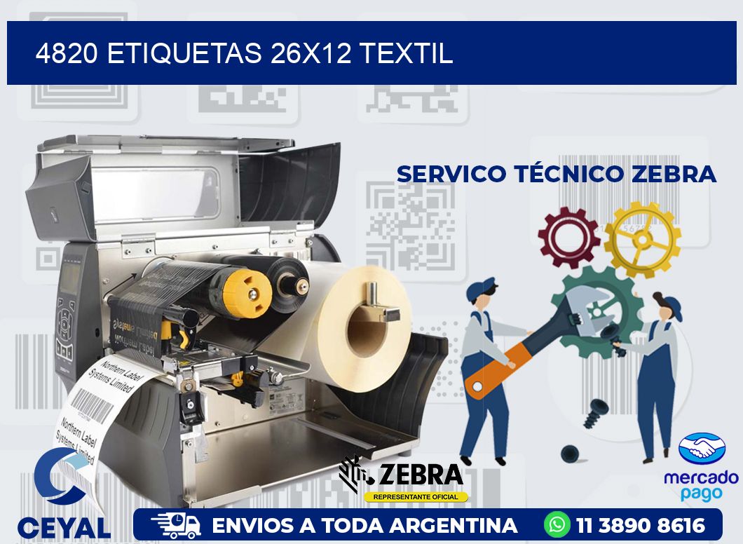 4820 ETIQUETAS 26X12 TEXTIL