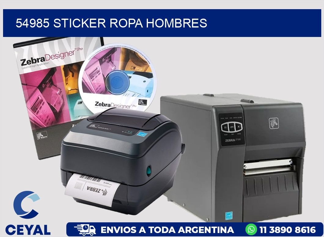 54985 STICKER ROPA HOMBRES