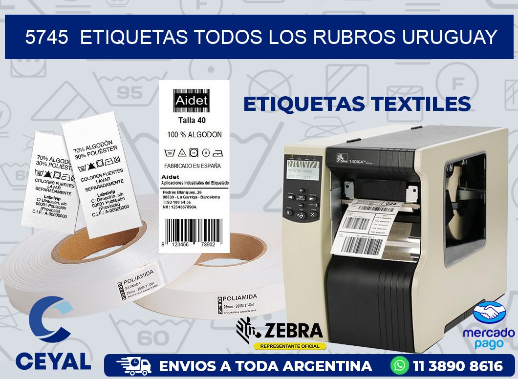 5745  ETIQUETAS TODOS LOS RUBROS URUGUAY