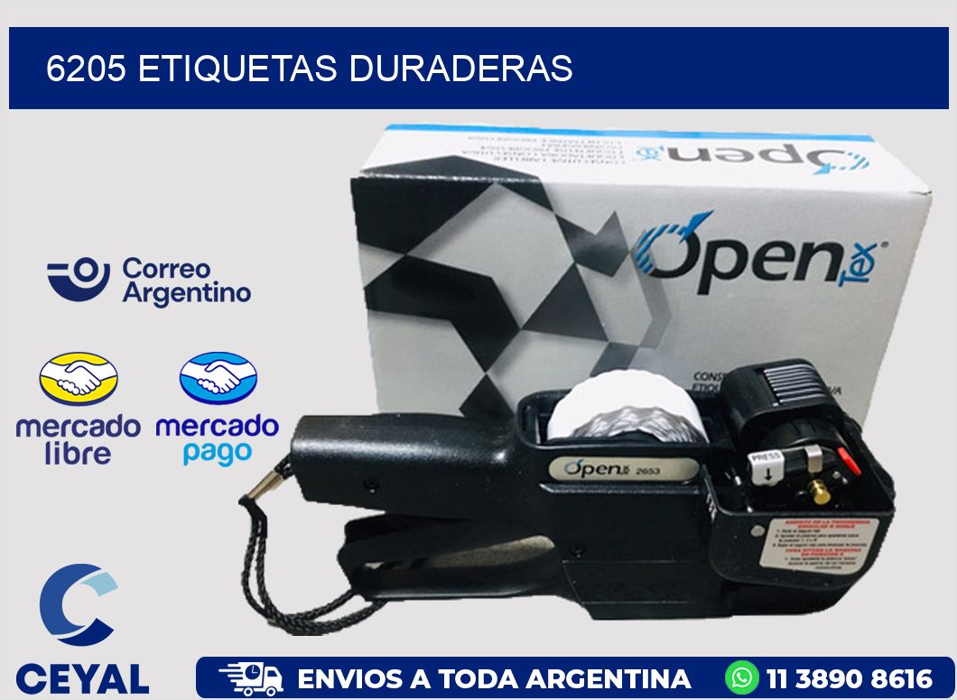 6205 ETIQUETAS DURADERAS
