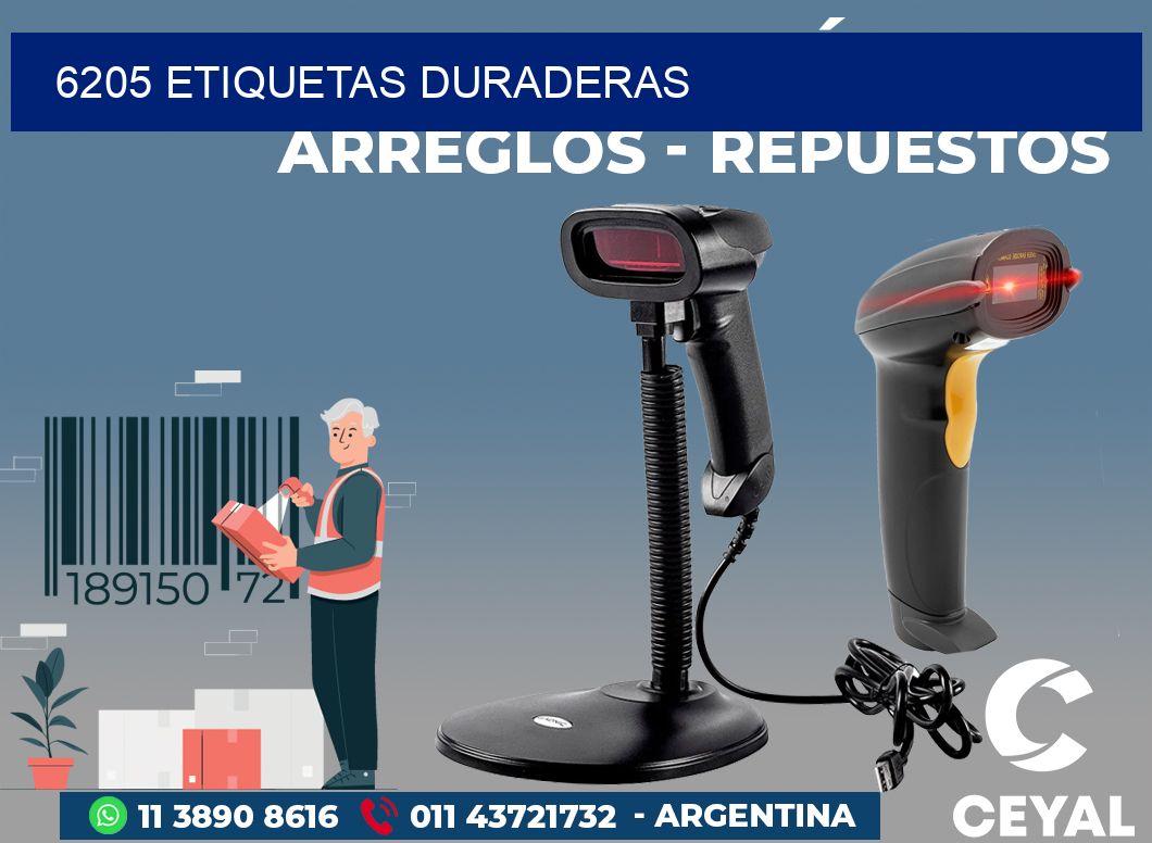 6205 ETIQUETAS DURADERAS