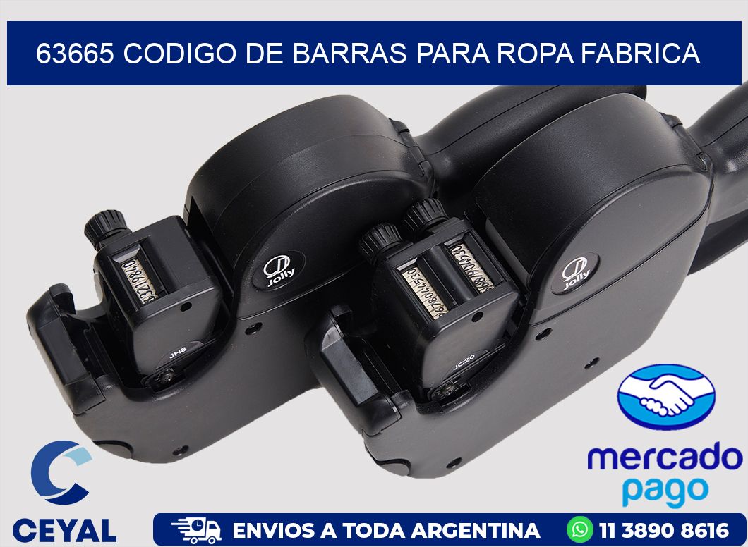 63665 CODIGO DE BARRAS PARA ROPA FABRICA
