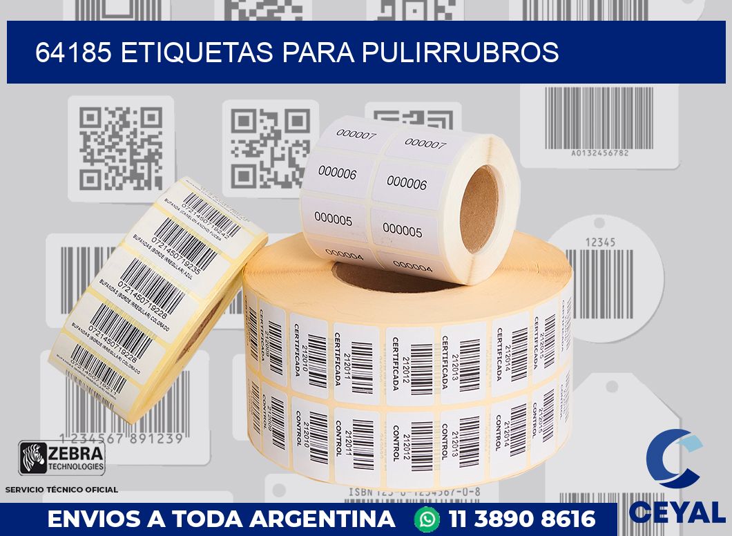 64185 ETIQUETAS PARA PULIRRUBROS