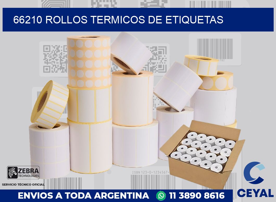 66210 ROLLOS TERMICOS DE ETIQUETAS