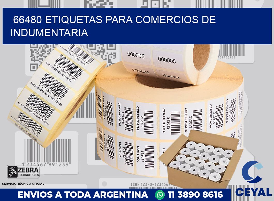 66480 ETIQUETAS PARA COMERCIOS DE INDUMENTARIA
