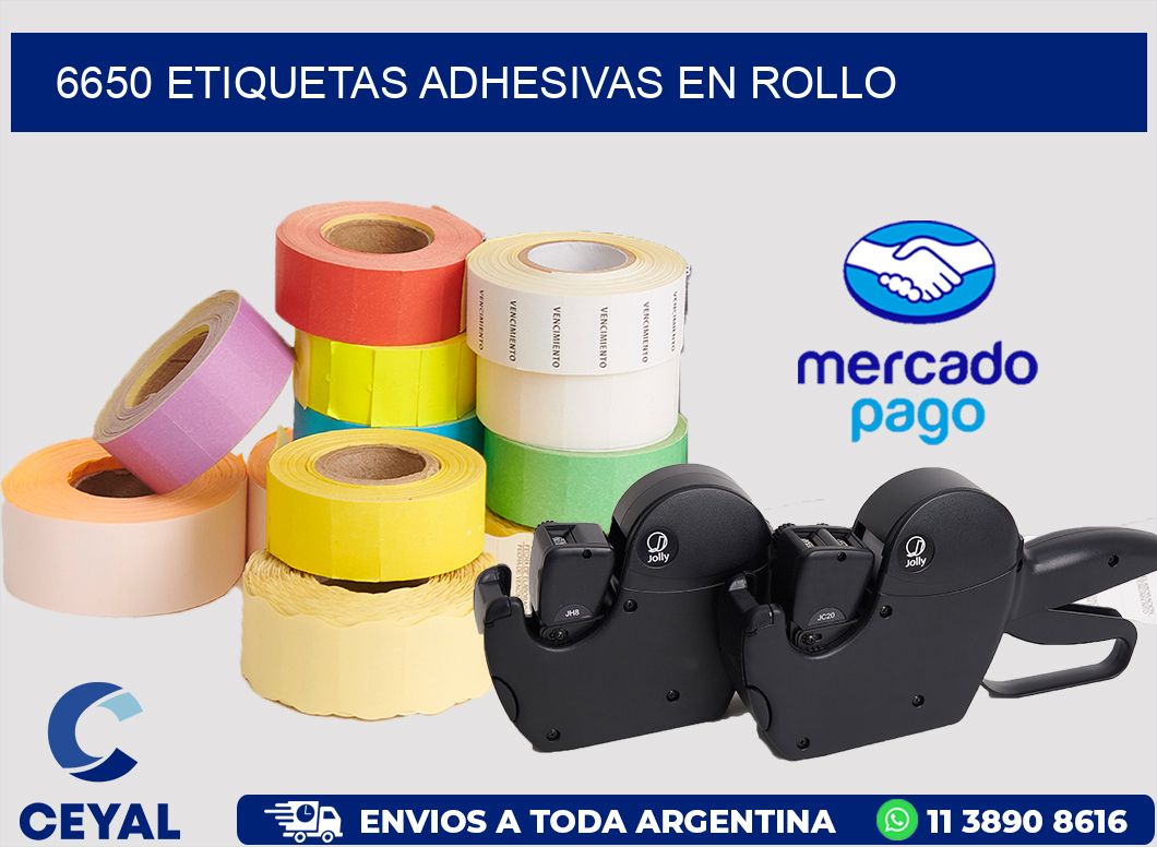 6650 ETIQUETAS ADHESIVAS EN ROLLO