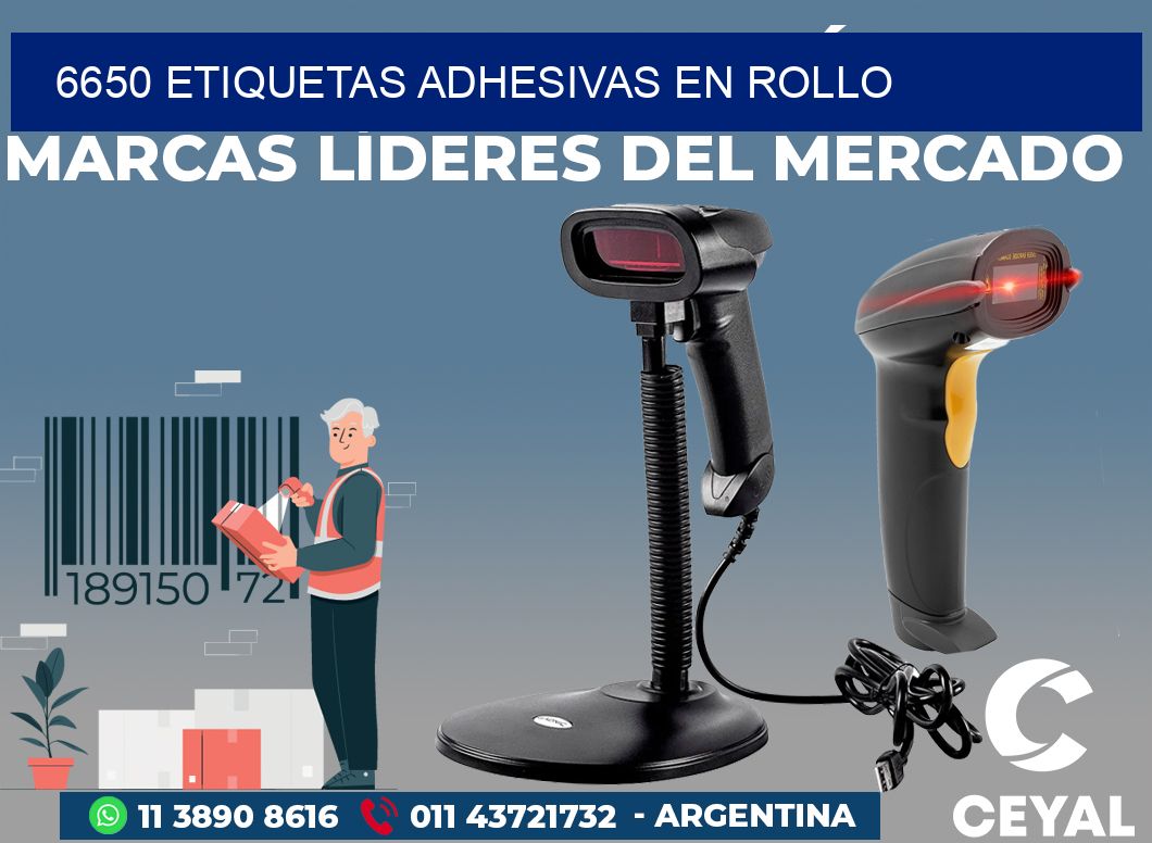 6650 ETIQUETAS ADHESIVAS EN ROLLO