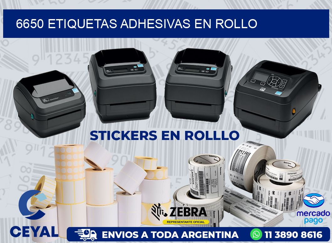 6650 ETIQUETAS ADHESIVAS EN ROLLO
