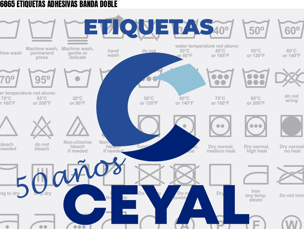 6865 ETIQUETAS ADHESIVAS BANDA DOBLE