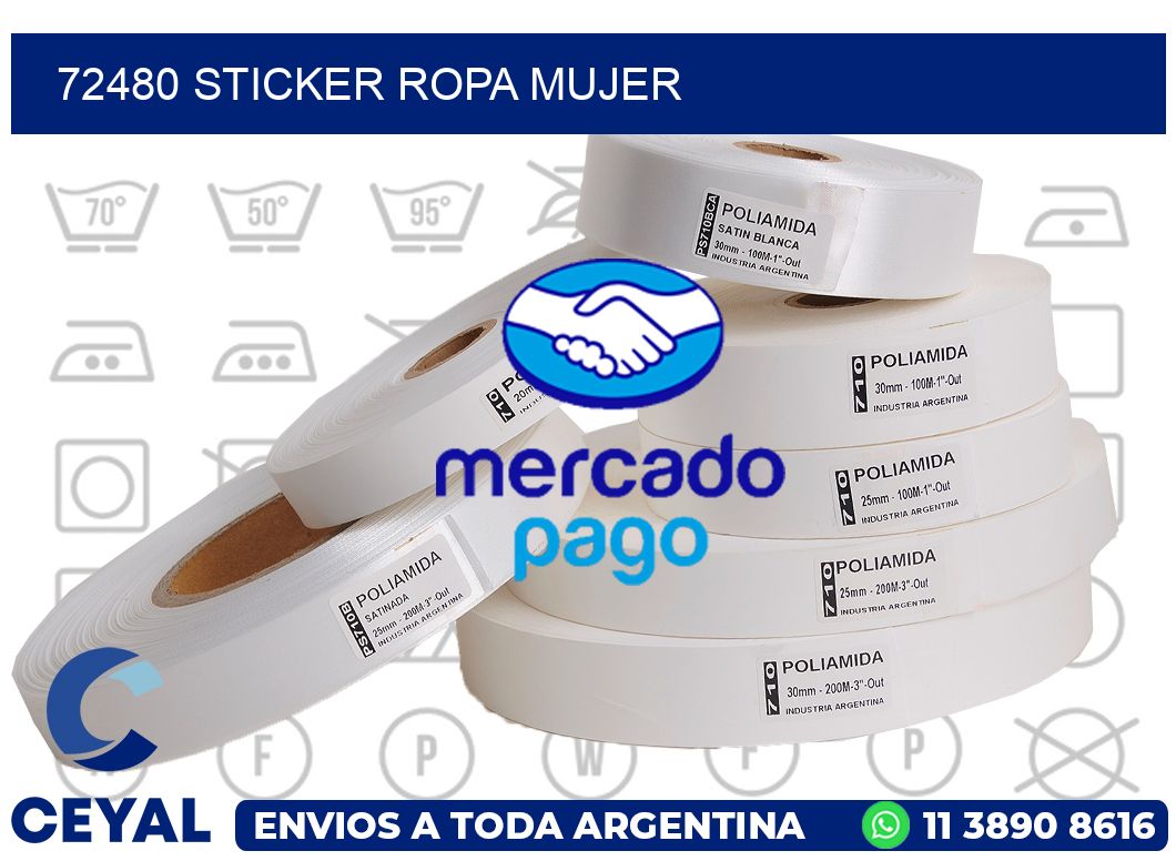 72480 STICKER ROPA MUJER