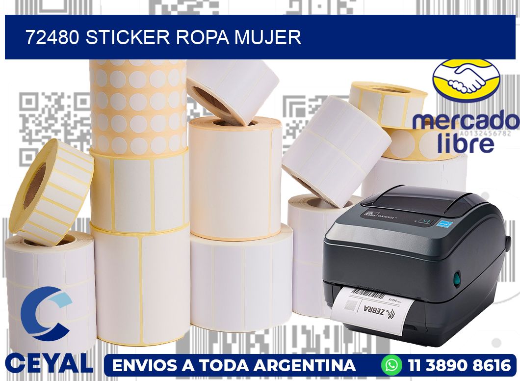 72480 STICKER ROPA MUJER