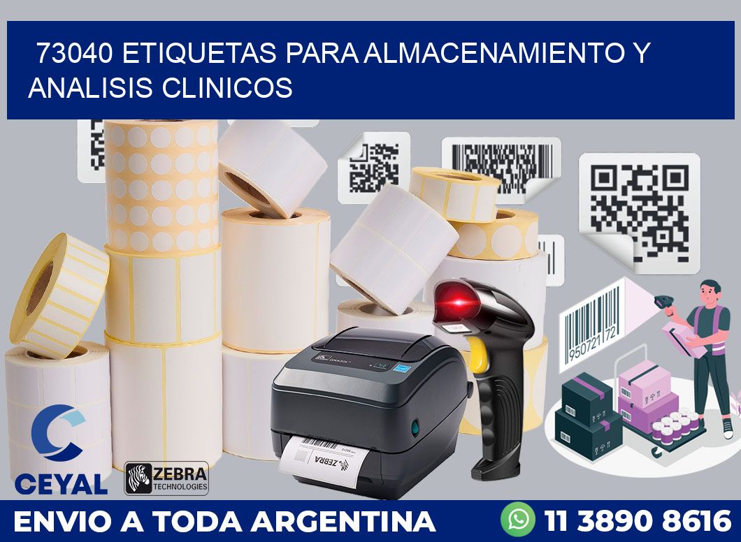73040 ETIQUETAS PARA ALMACENAMIENTO Y ANALISIS CLINICOS