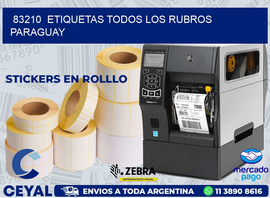 83210  ETIQUETAS TODOS LOS RUBROS PARAGUAY