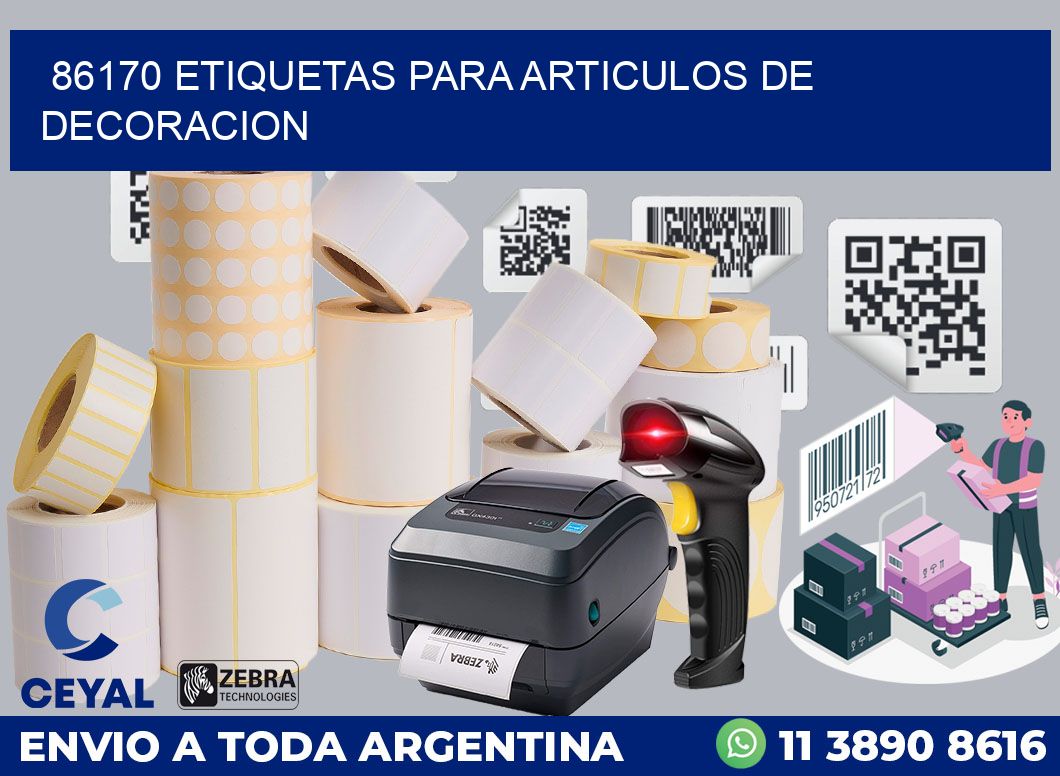 86170 ETIQUETAS PARA ARTICULOS DE DECORACION