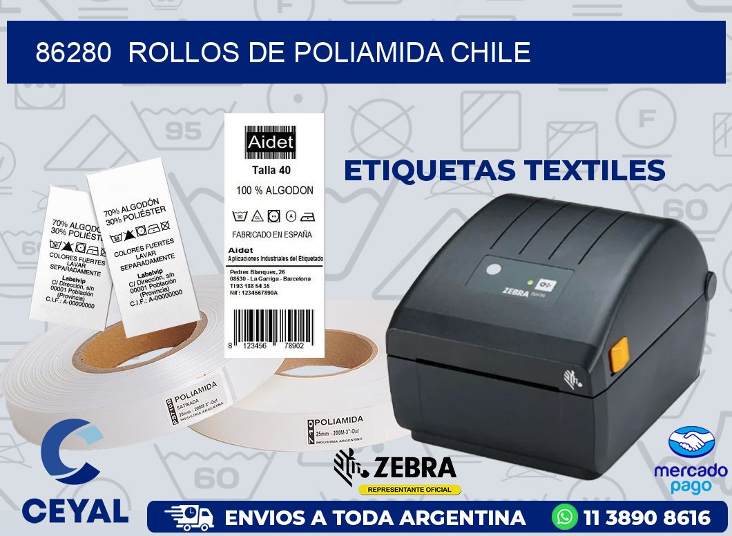 86280  ROLLOS DE POLIAMIDA CHILE