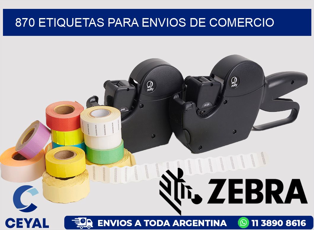 870 ETIQUETAS PARA ENVIOS DE COMERCIO