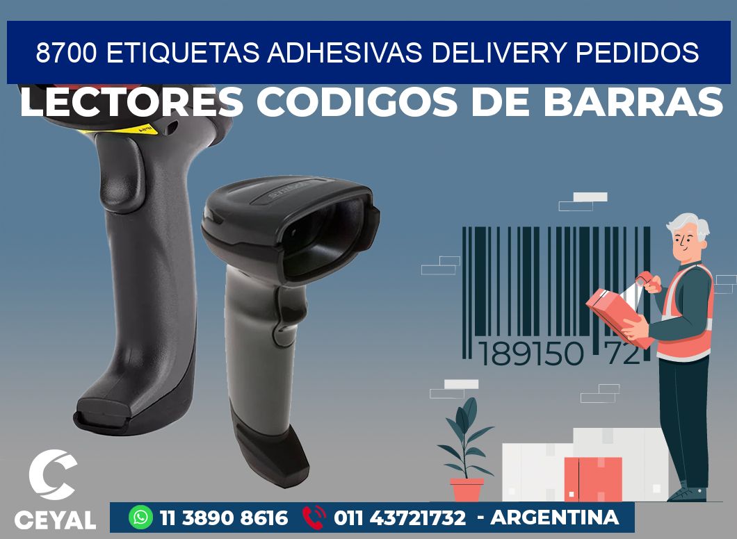 8700 ETIQUETAS ADHESIVAS DELIVERY PEDIDOS