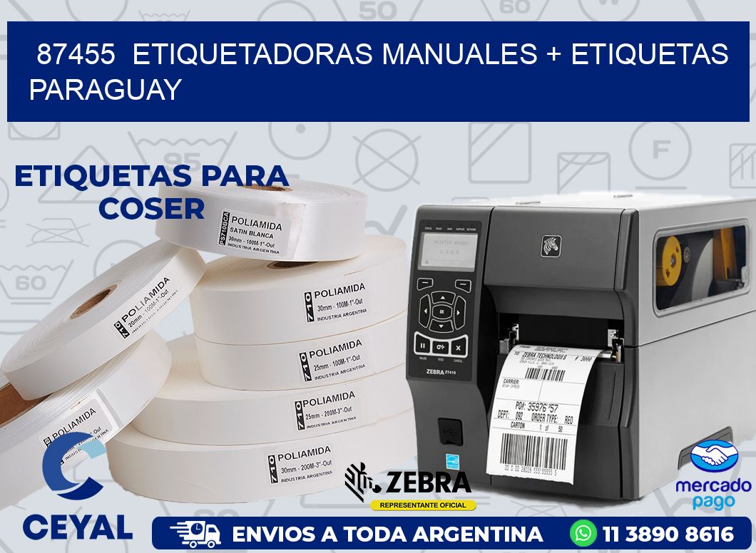 87455  ETIQUETADORAS MANUALES + ETIQUETAS PARAGUAY