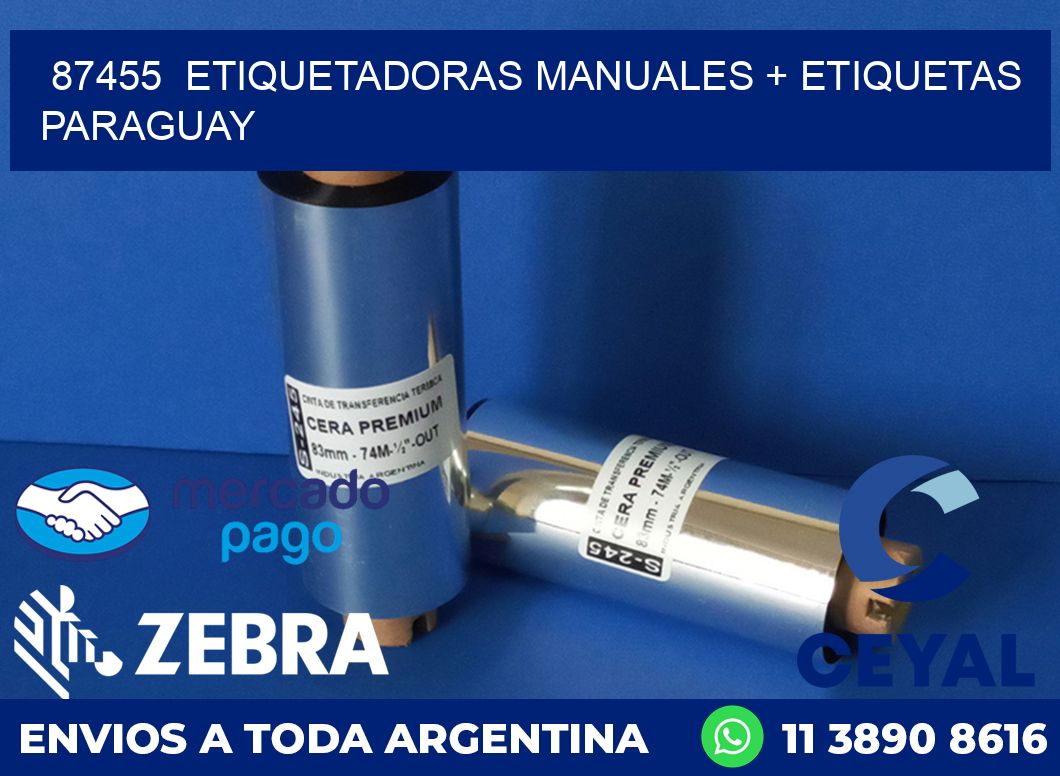87455  ETIQUETADORAS MANUALES + ETIQUETAS PARAGUAY