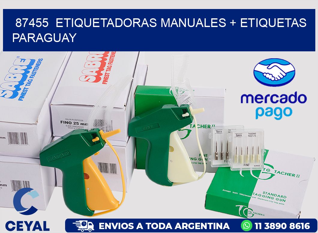 87455  ETIQUETADORAS MANUALES + ETIQUETAS PARAGUAY