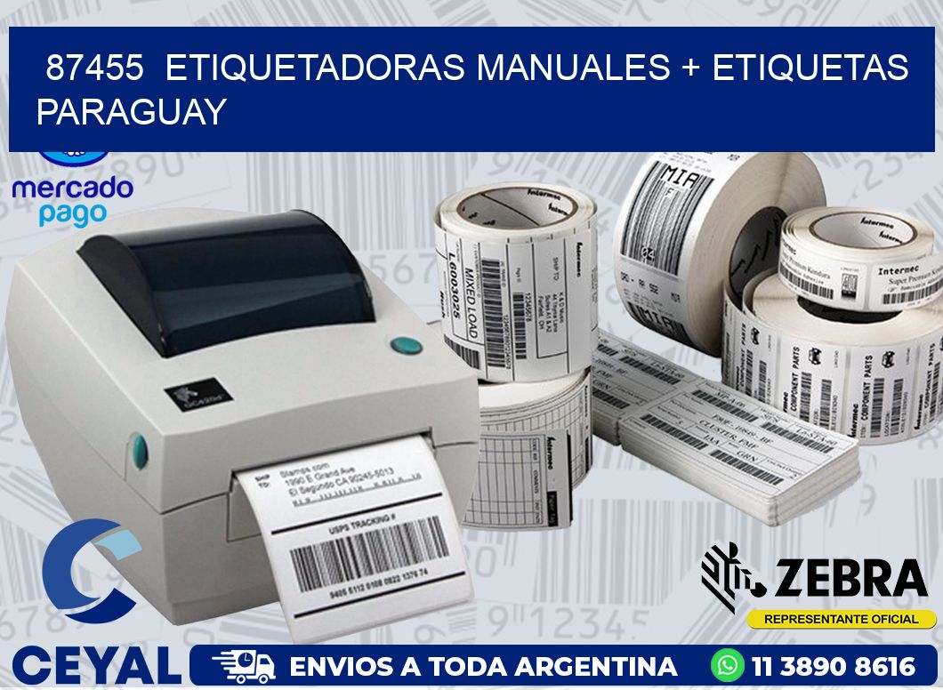 87455  ETIQUETADORAS MANUALES + ETIQUETAS PARAGUAY