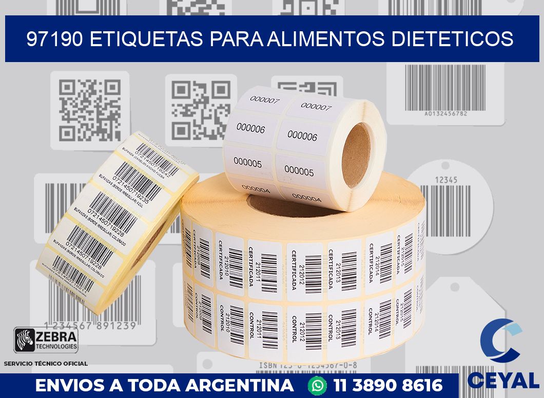97190 ETIQUETAS PARA ALIMENTOS DIETETICOS