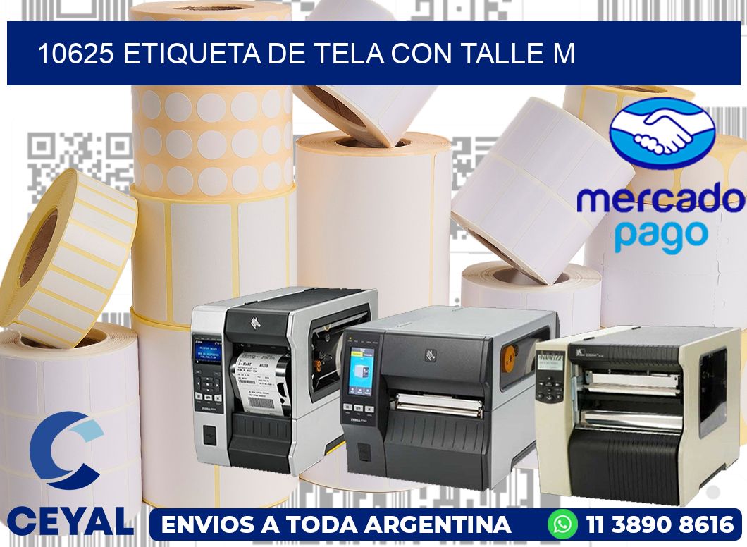 10625 ETIQUETA DE TELA CON TALLE M