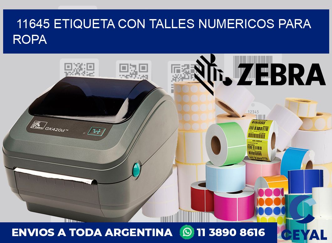 11645 ETIQUETA CON TALLES NUMERICOS PARA ROPA