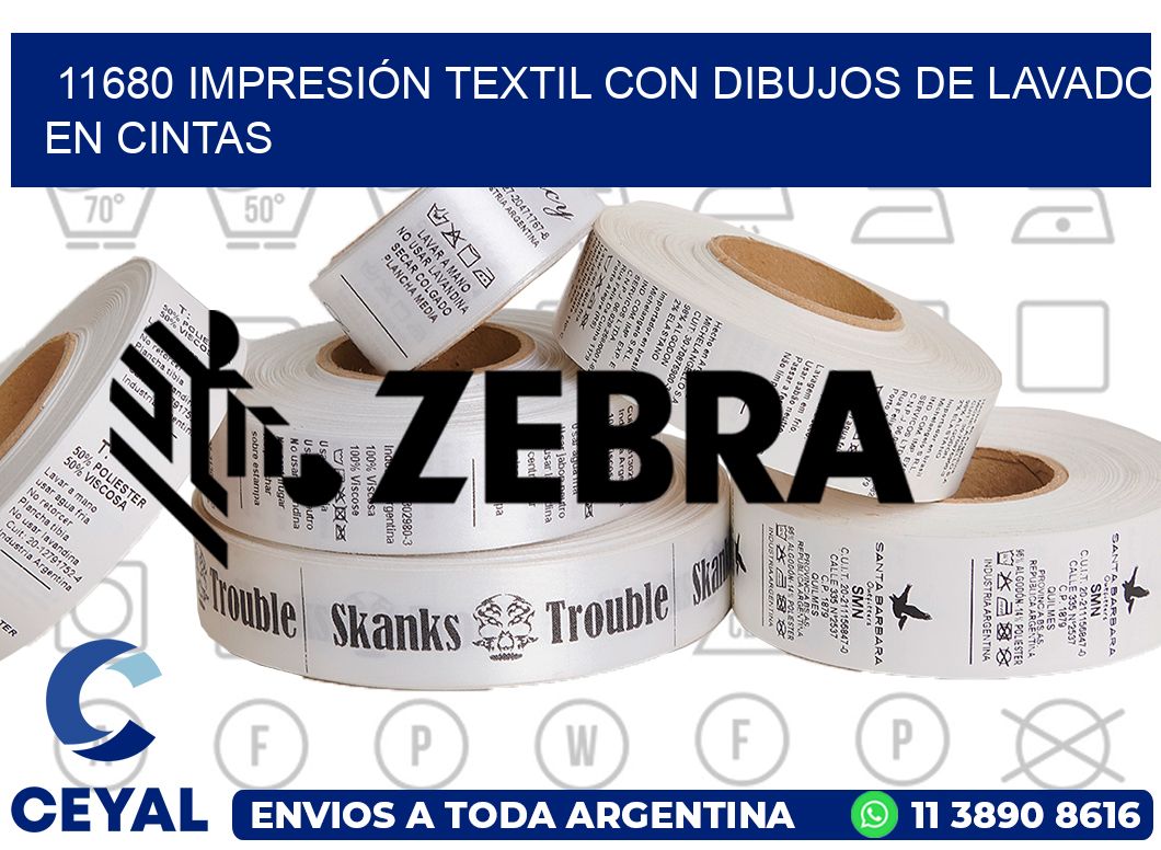 11680 IMPRESIÓN TEXTIL CON DIBUJOS DE LAVADO EN CINTAS