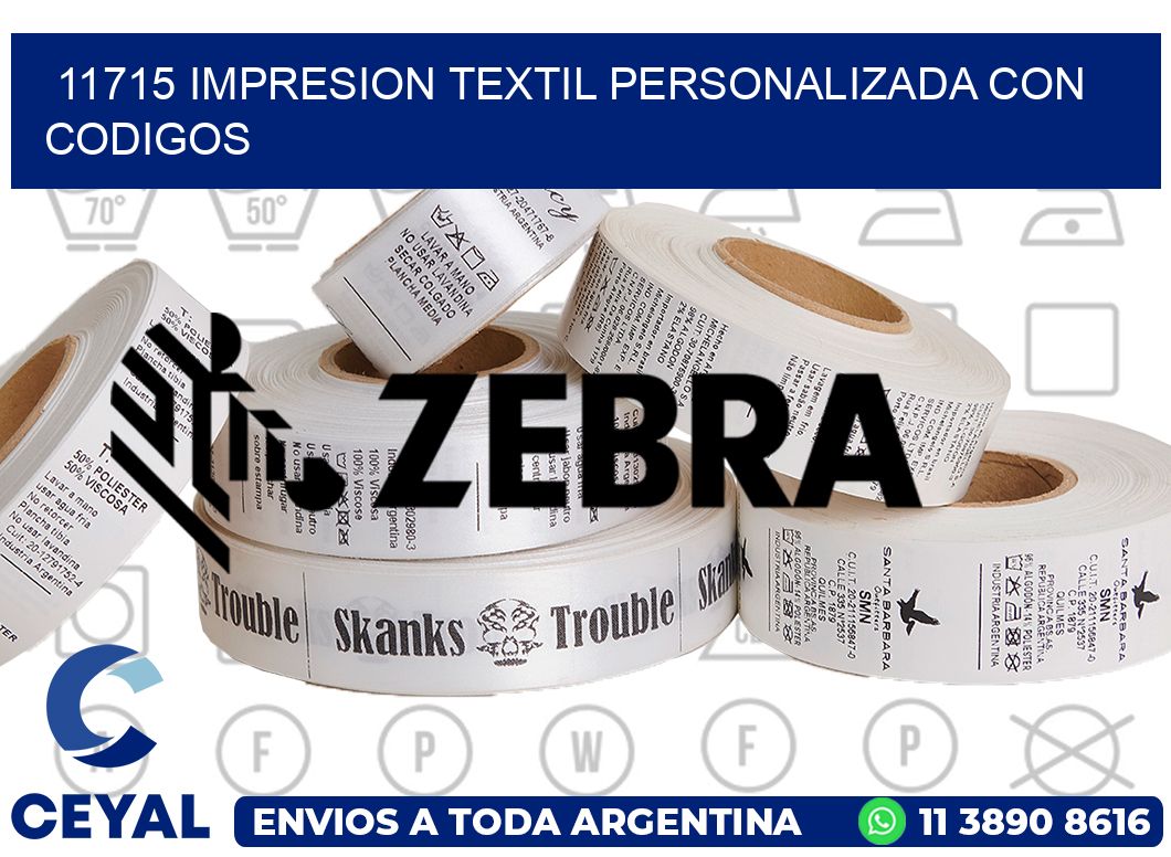11715 IMPRESION TEXTIL PERSONALIZADA CON CODIGOS
