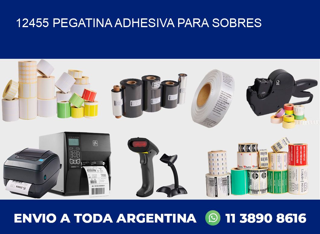 12455 PEGATINA ADHESIVA PARA SOBRES