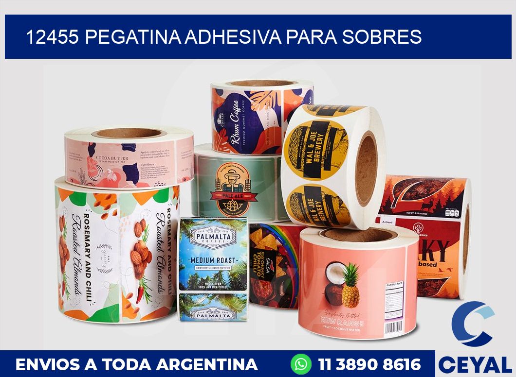 12455 PEGATINA ADHESIVA PARA SOBRES