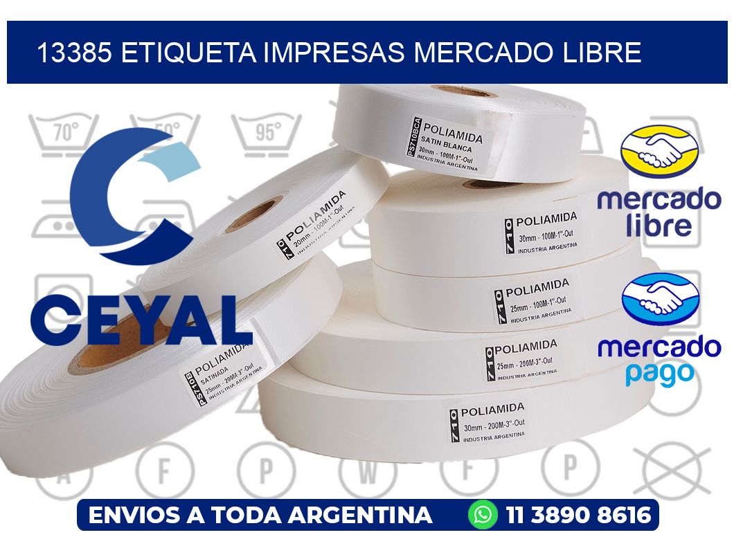 13385 ETIQUETA IMPRESAS MERCADO LIBRE
