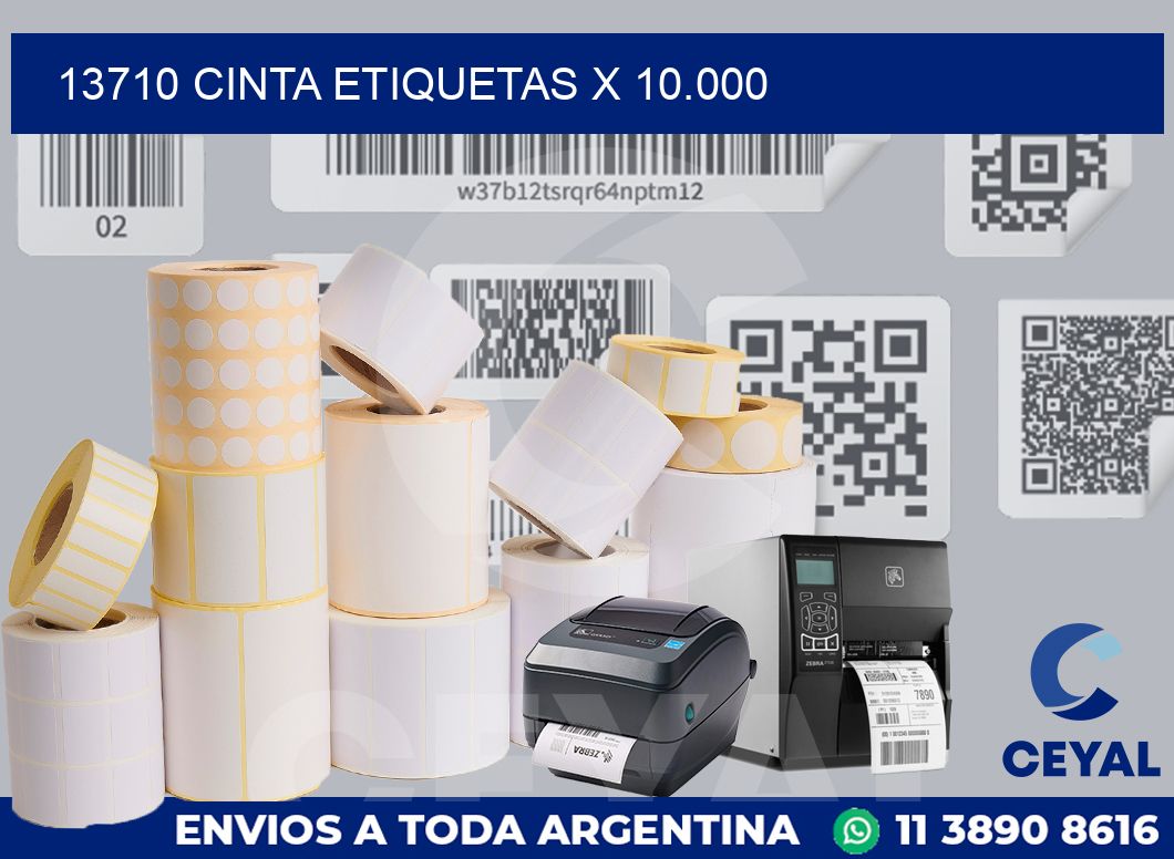 13710 cinta etiquetas x 10.000