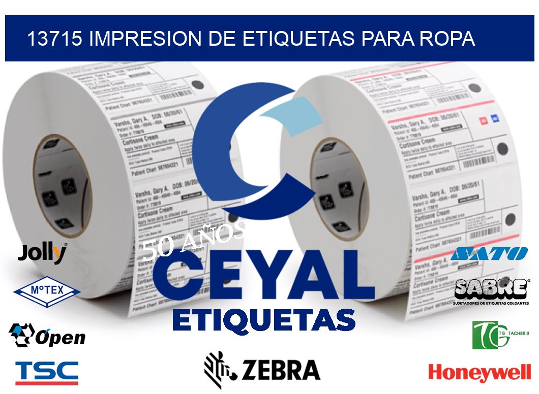 13715 IMPRESION DE ETIQUETAS PARA ROPA
