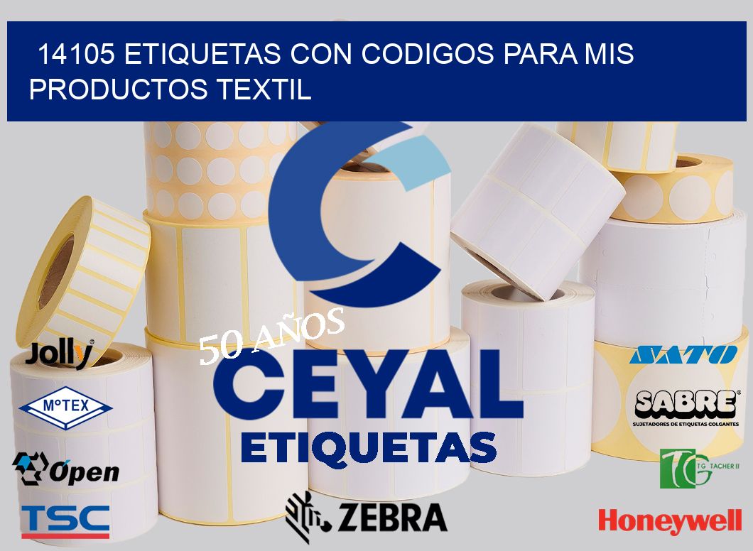 14105 ETIQUETAS CON CODIGOS PARA MIS PRODUCTOS TEXTIL