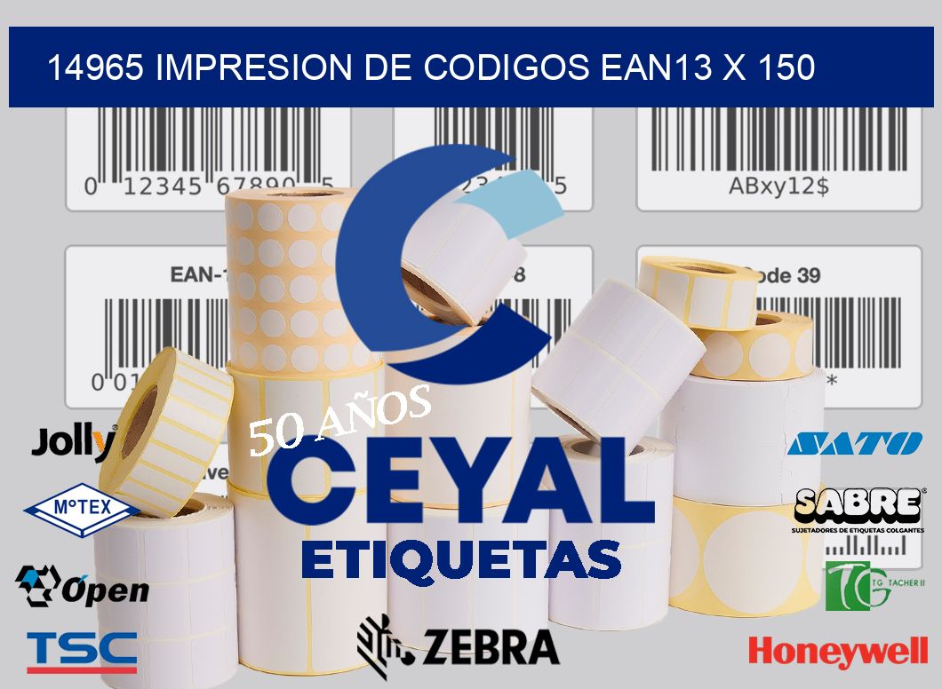 14965 impresion de codigos EAN13 x 150