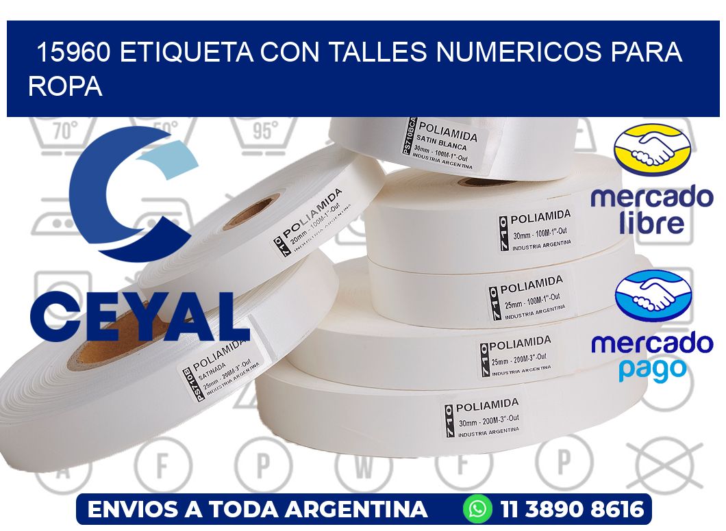 15960 ETIQUETA CON TALLES NUMERICOS PARA ROPA