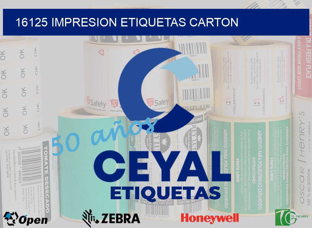 16125 IMPRESION ETIQUETAS CARTON