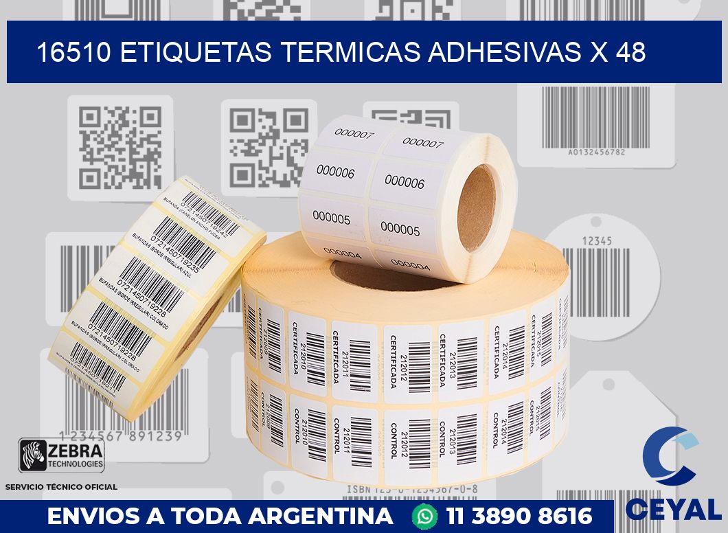 16510 etiquetas termicas adhesivas x 48