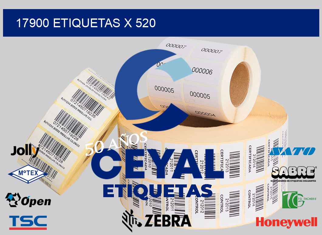 17900 Etiquetas x 520