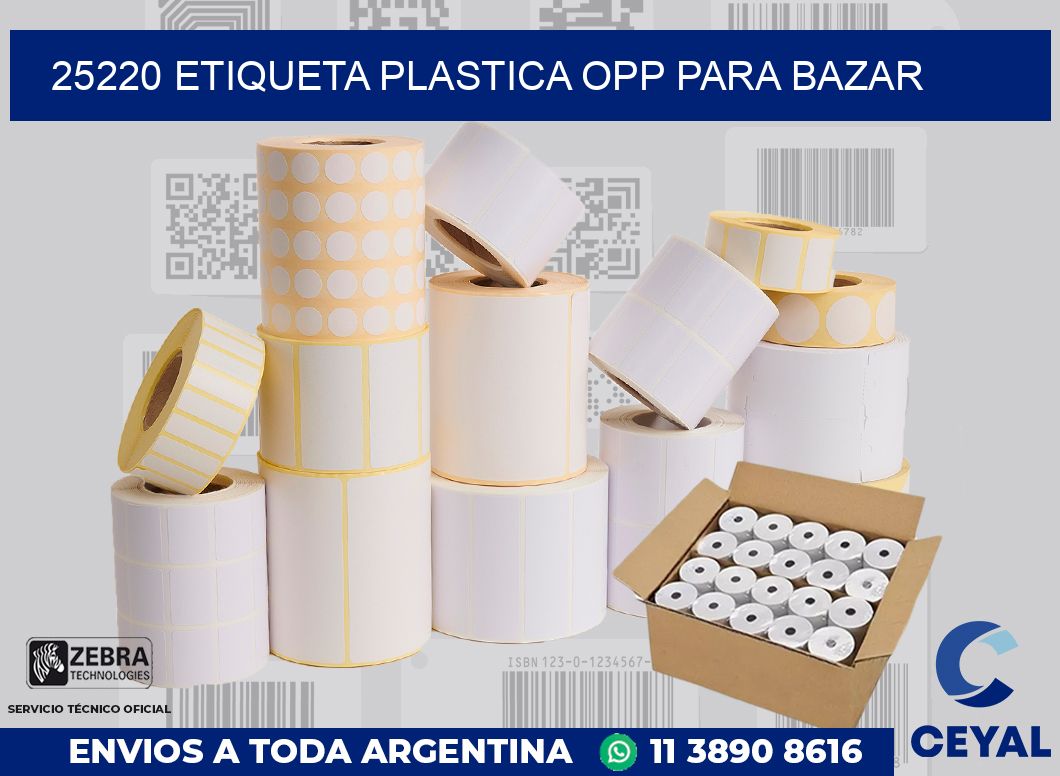 25220 ETIQUETA PLASTICA OPP PARA BAZAR
