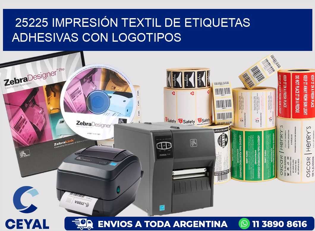 25225 IMPRESIÓN TEXTIL DE ETIQUETAS ADHESIVAS CON LOGOTIPOS