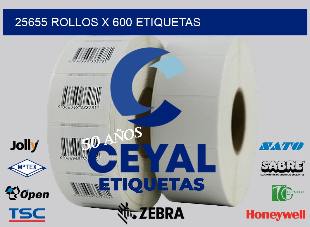 25655 Rollos x 600 etiquetas