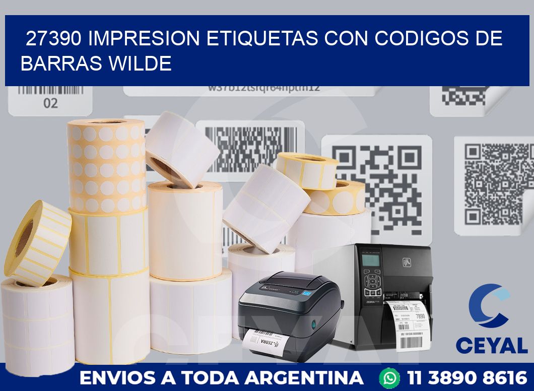 27390 IMPRESION ETIQUETAS CON CODIGOS DE BARRAS WILDE