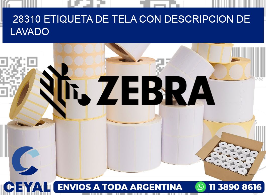 28310 ETIQUETA DE TELA CON DESCRIPCION DE LAVADO