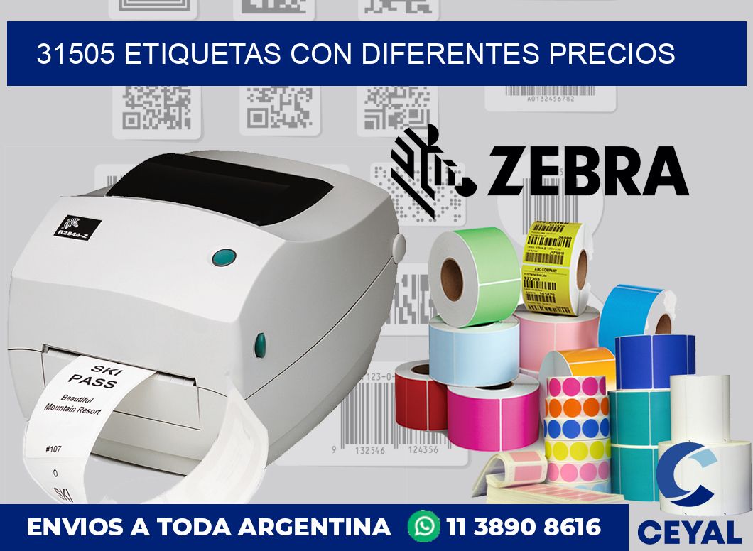 31505 ETIQUETAS CON DIFERENTES PRECIOS